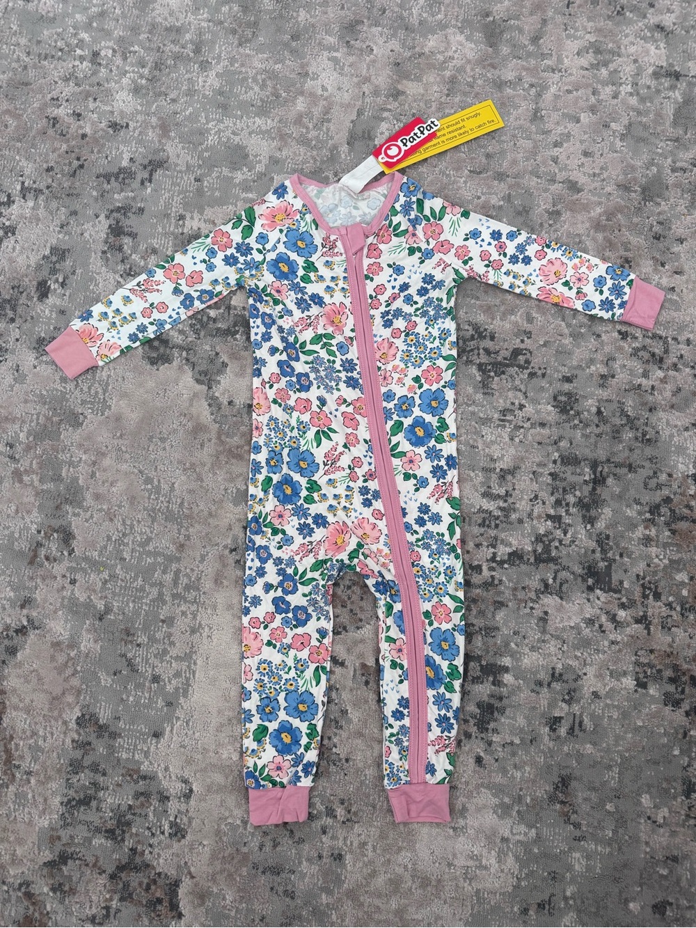 Bamboo Viscose Floral Zip Onesie